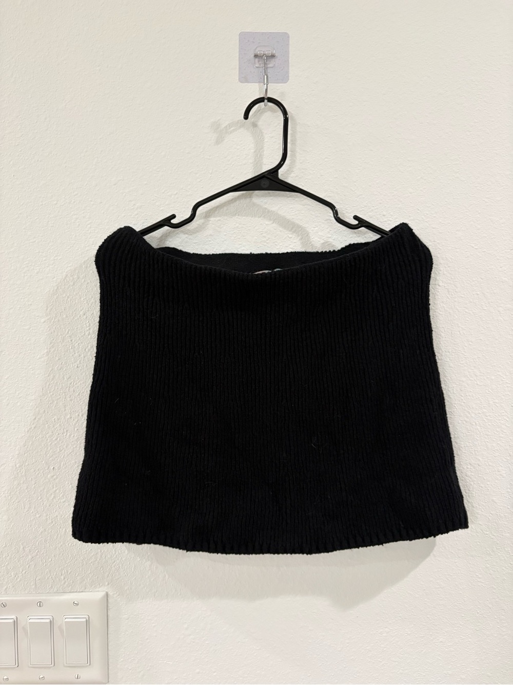 FP Beach Black Ribbed Skirt